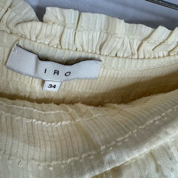 IRO Adrine Top & Delia Skirt Set Ruffle Romantic Silk blend Women's Sz 2 - Picture 6 of 12